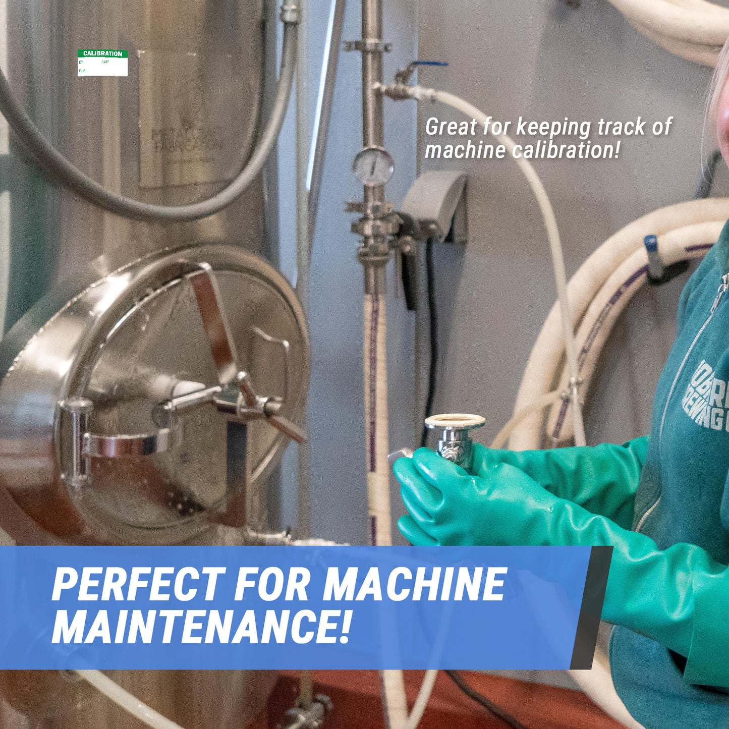 2 x 1 inch, Green - Quality Control: Write-In Calibration Stickers