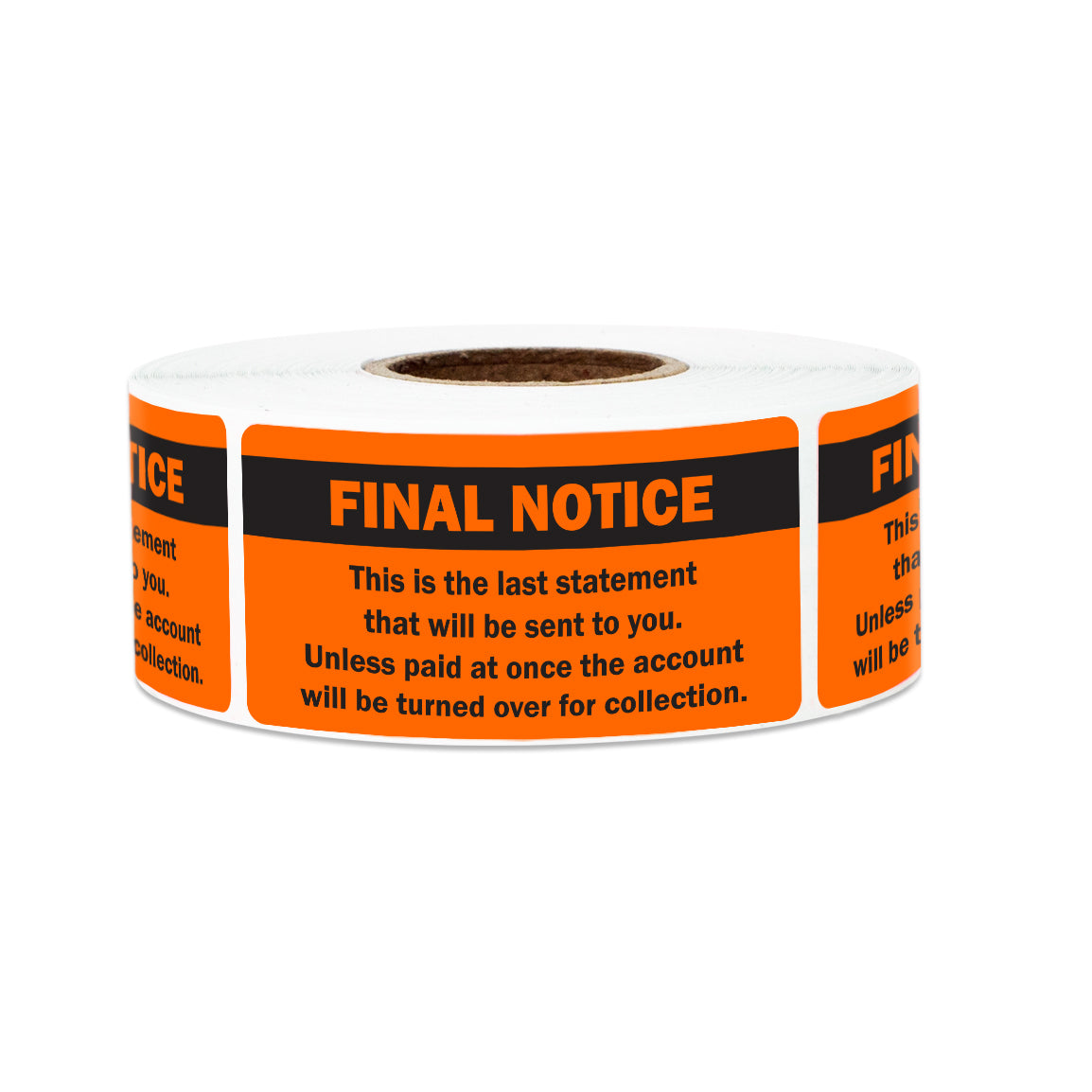 2 x 1 inch | Billing & Collections: Final Notice Stickers