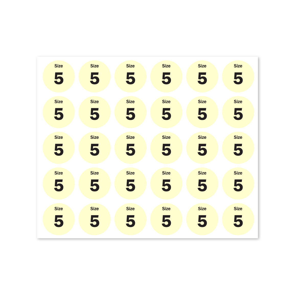 0.75 inch | Shoe & Clothing Size: Size 5 Stickers