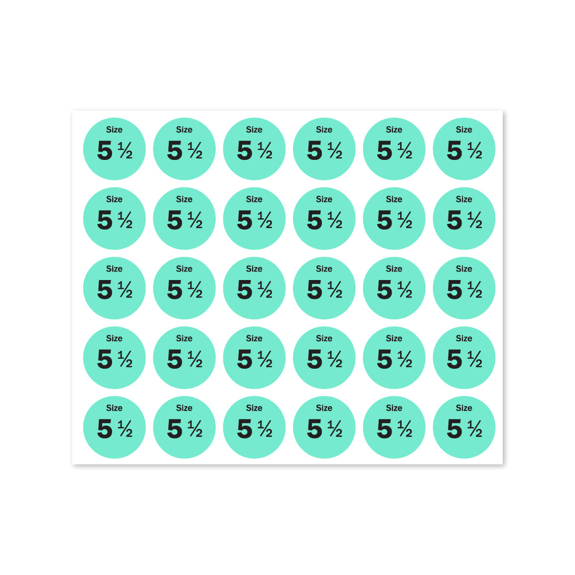 0.75 inch | Shoe & Clothing Size: Size 5.5 Stickers