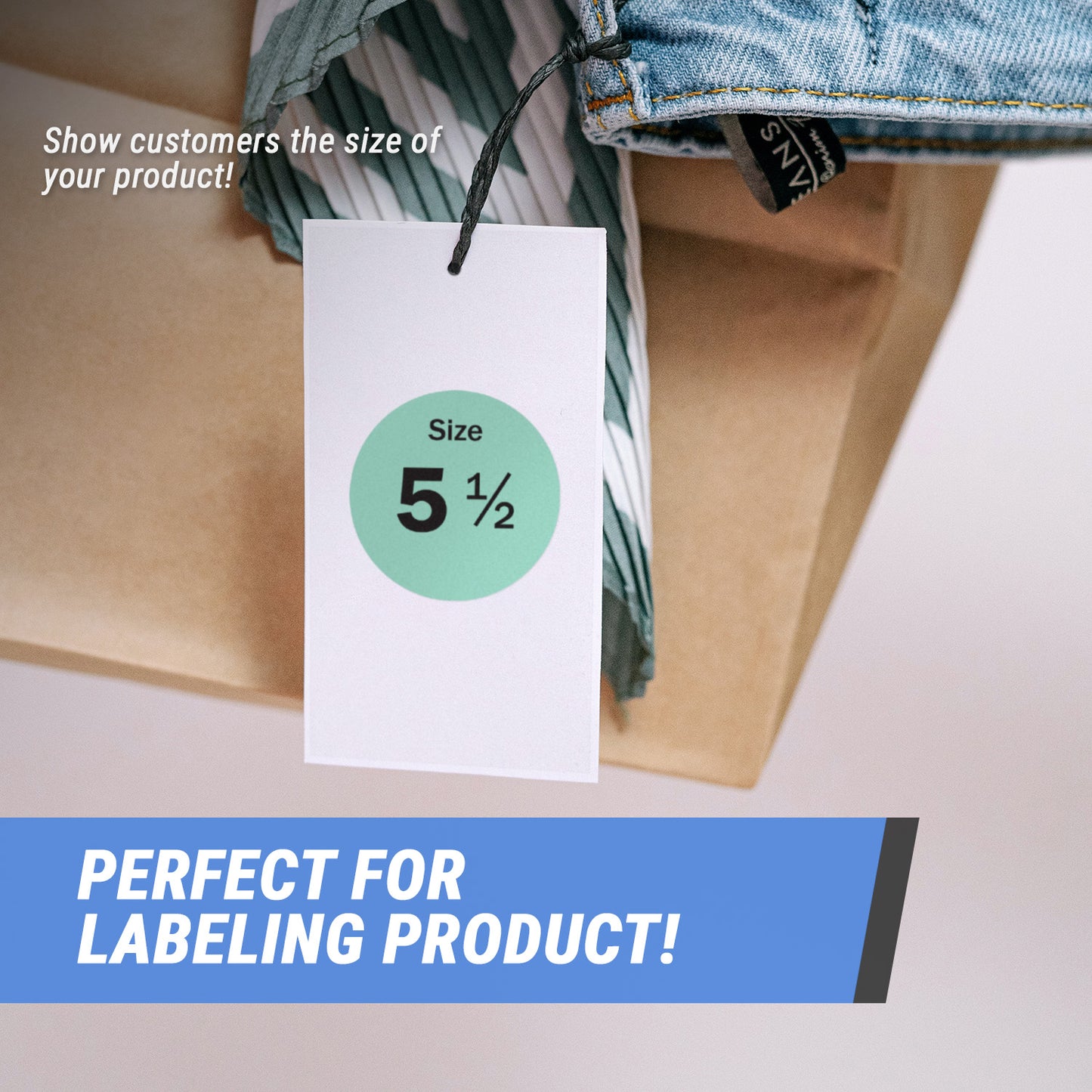 0.75 inch | Shoe & Clothing Size: Size 5.5 Stickers