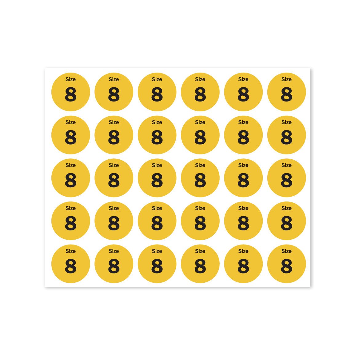 0.75 inch | Shoe & Clothing Size: Size 8 Stickers