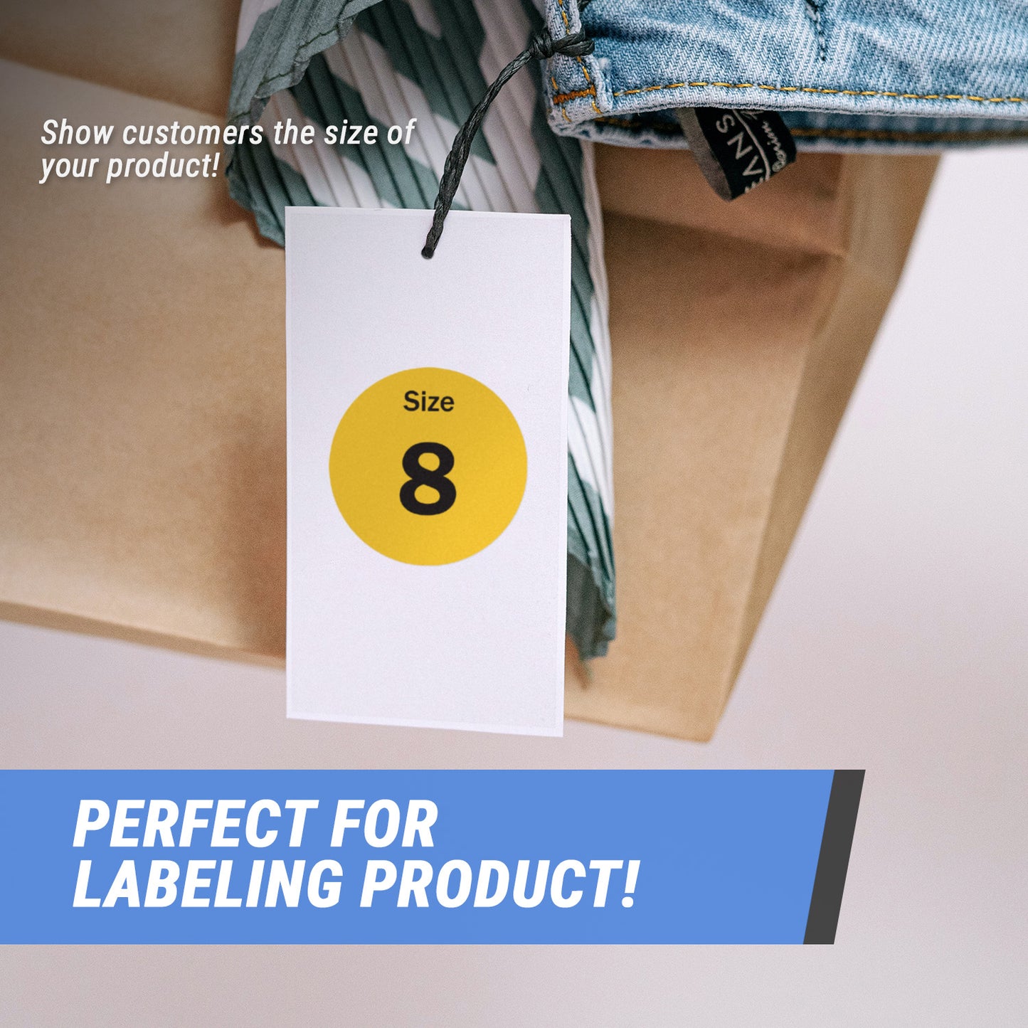 0.75 inch | Shoe & Clothing Size: Size 8 Stickers