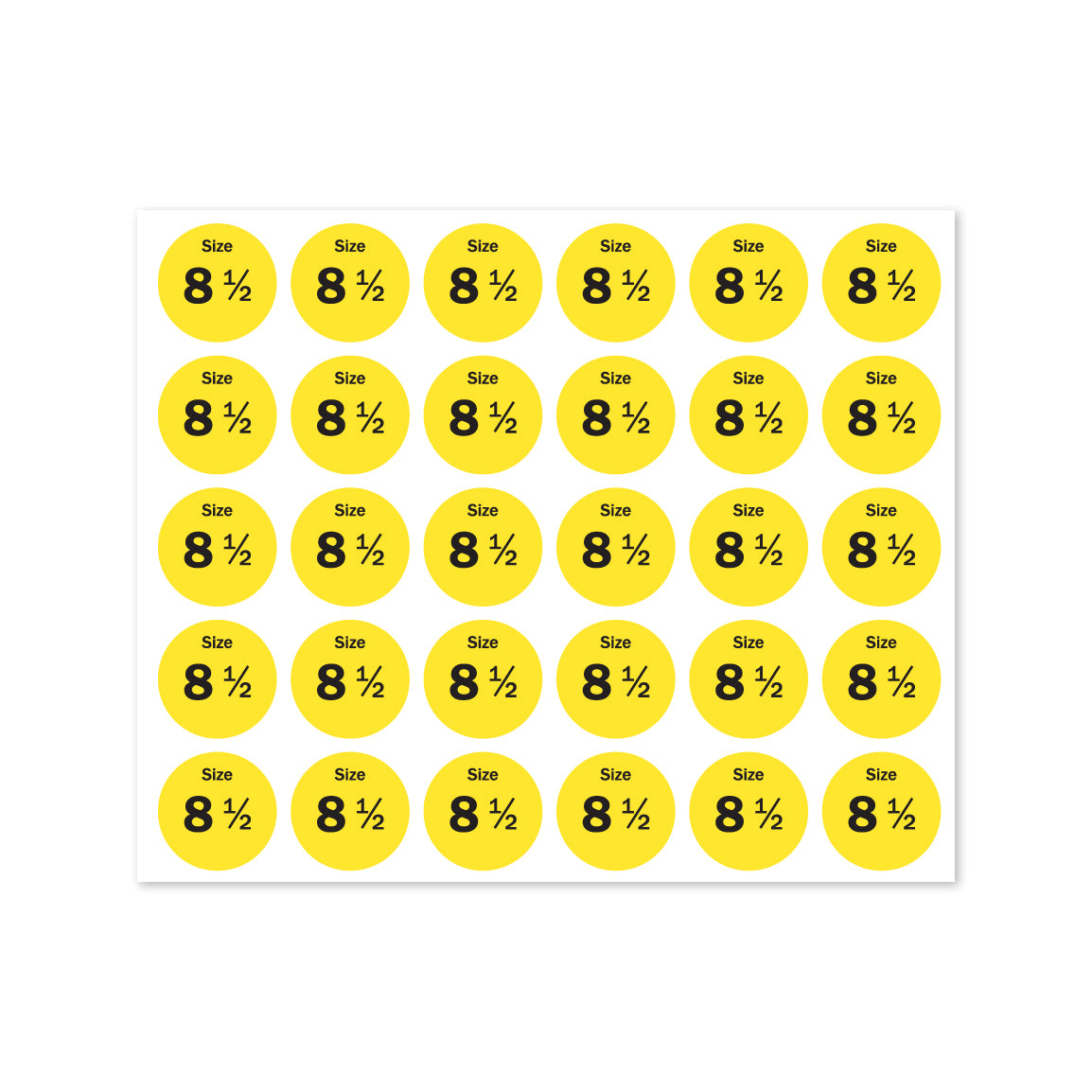 0.75 inch | Shoe & Clothing Size: Size 8.5 Stickers