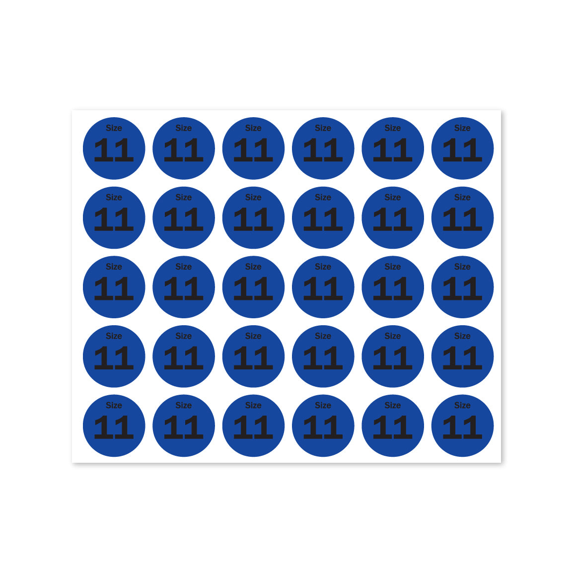 0.75 inch | Shoe & Clothing Size: Size 11 Stickers