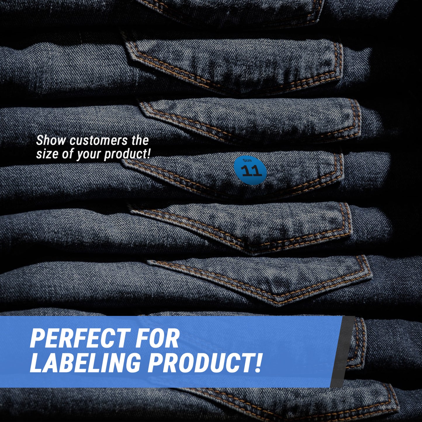 0.75 inch | Shoe & Clothing Size: Size 11 Stickers