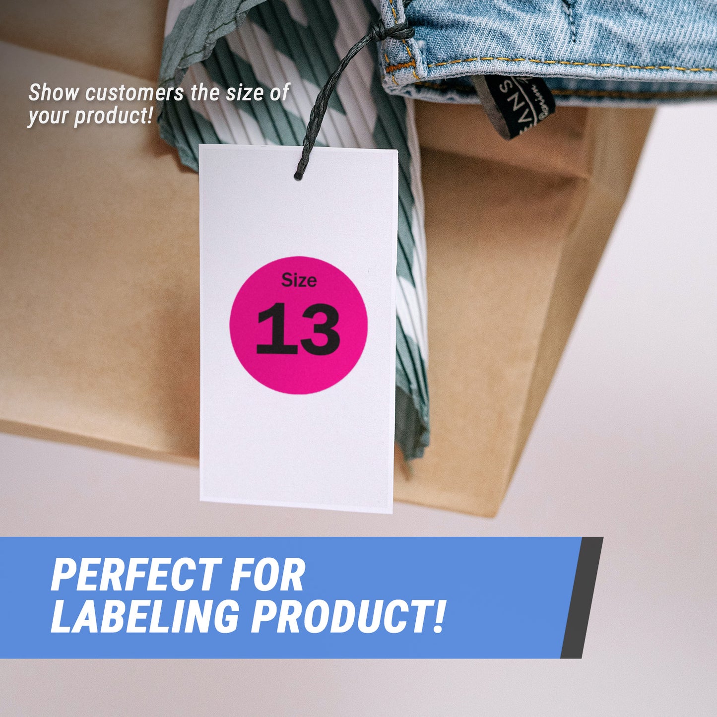 0.75 inch | Shoe & Clothing Size: Size 13 Stickers