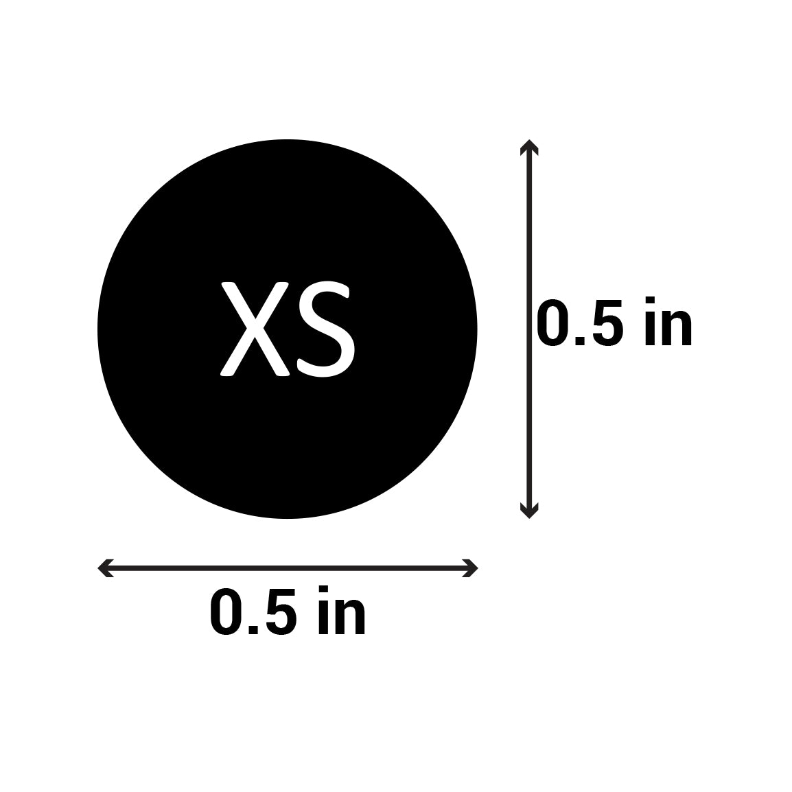 0.5 inch | Clothing & Shoe Size: (XS) X-Small Stickers