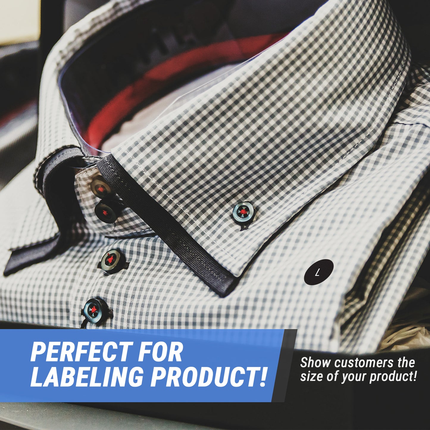 0.5 inch | Clothing & Shoe Size: (L) Large Stickers