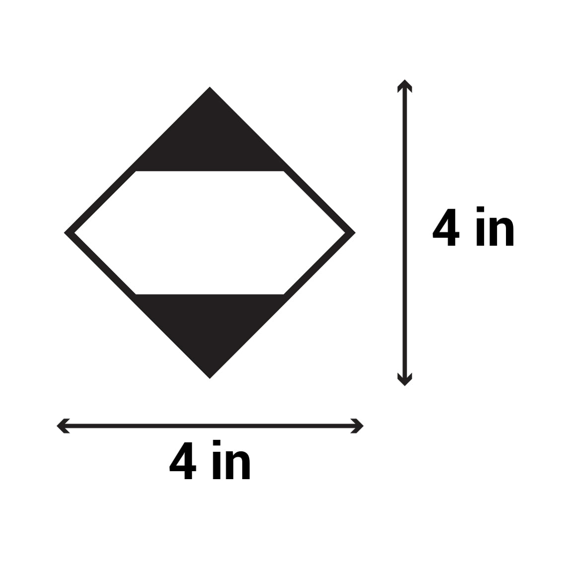 4 x 4 inch | Shipping & Handling: Write-In ORM D Stickers