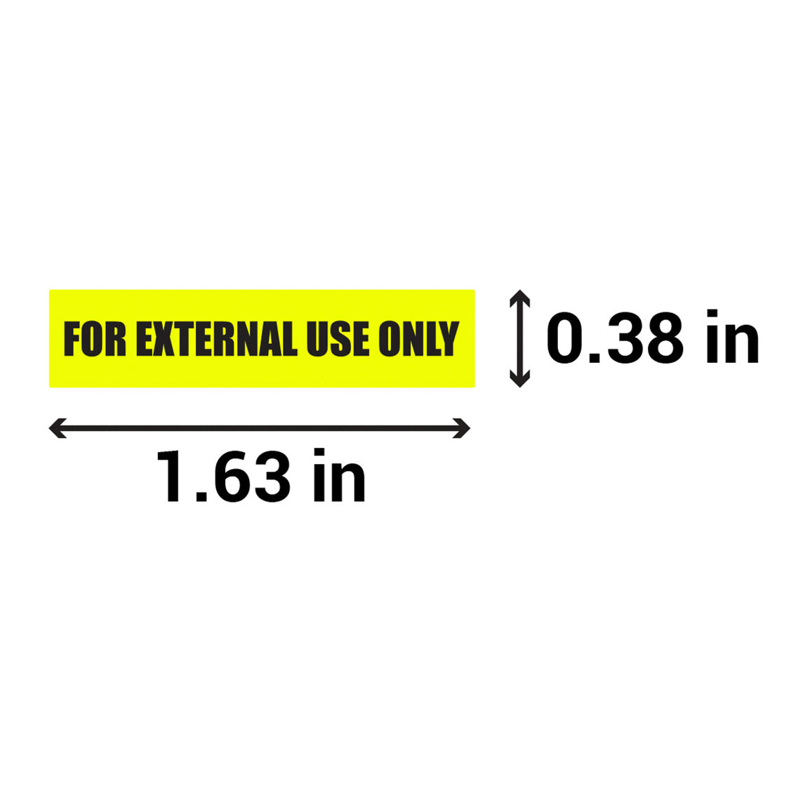 1.63 x 0.38 inch | Veterinary & Medication: For External Use Only Stickers