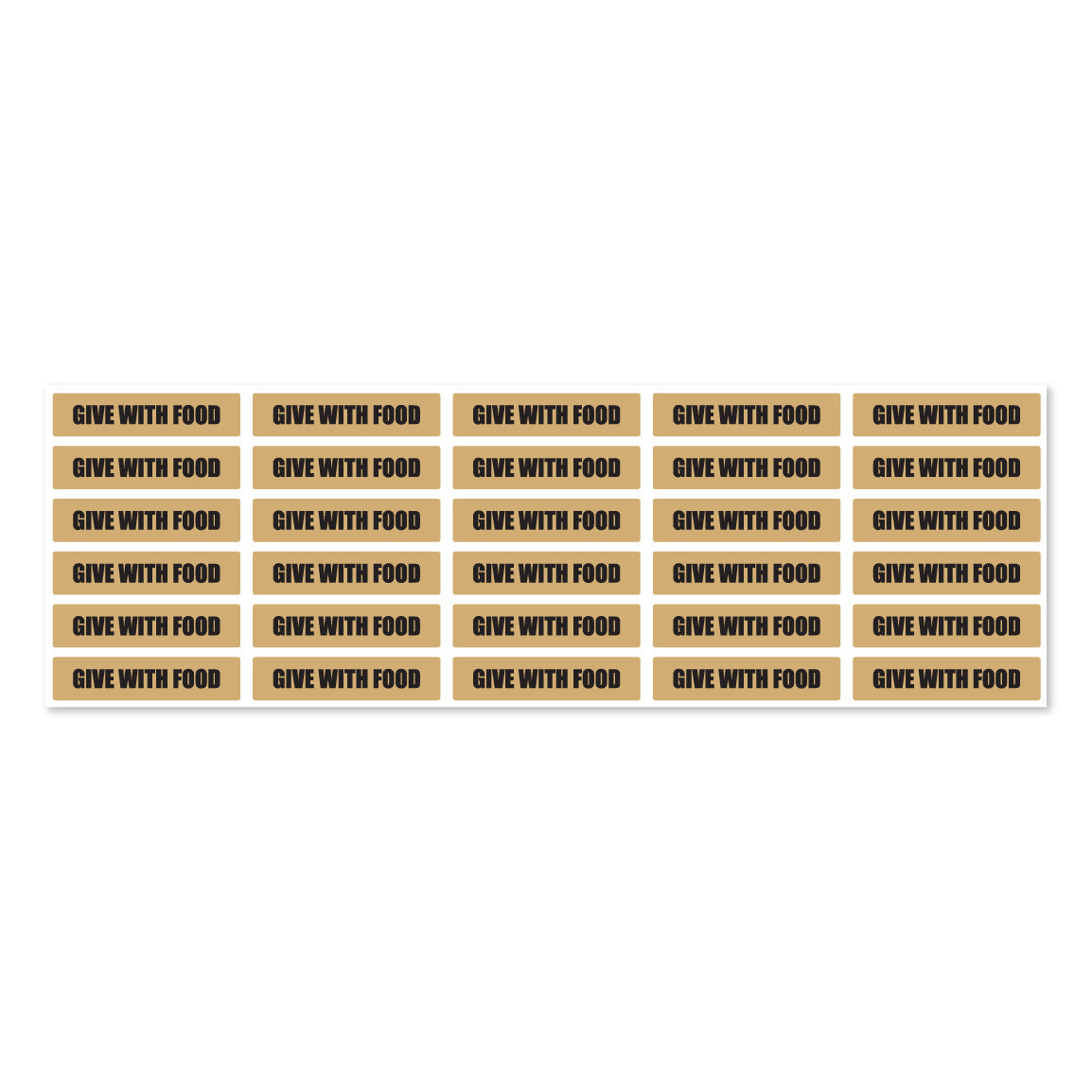 1.63 x 0.38 inch | Veterinary & Medication: Give with Food Stickers