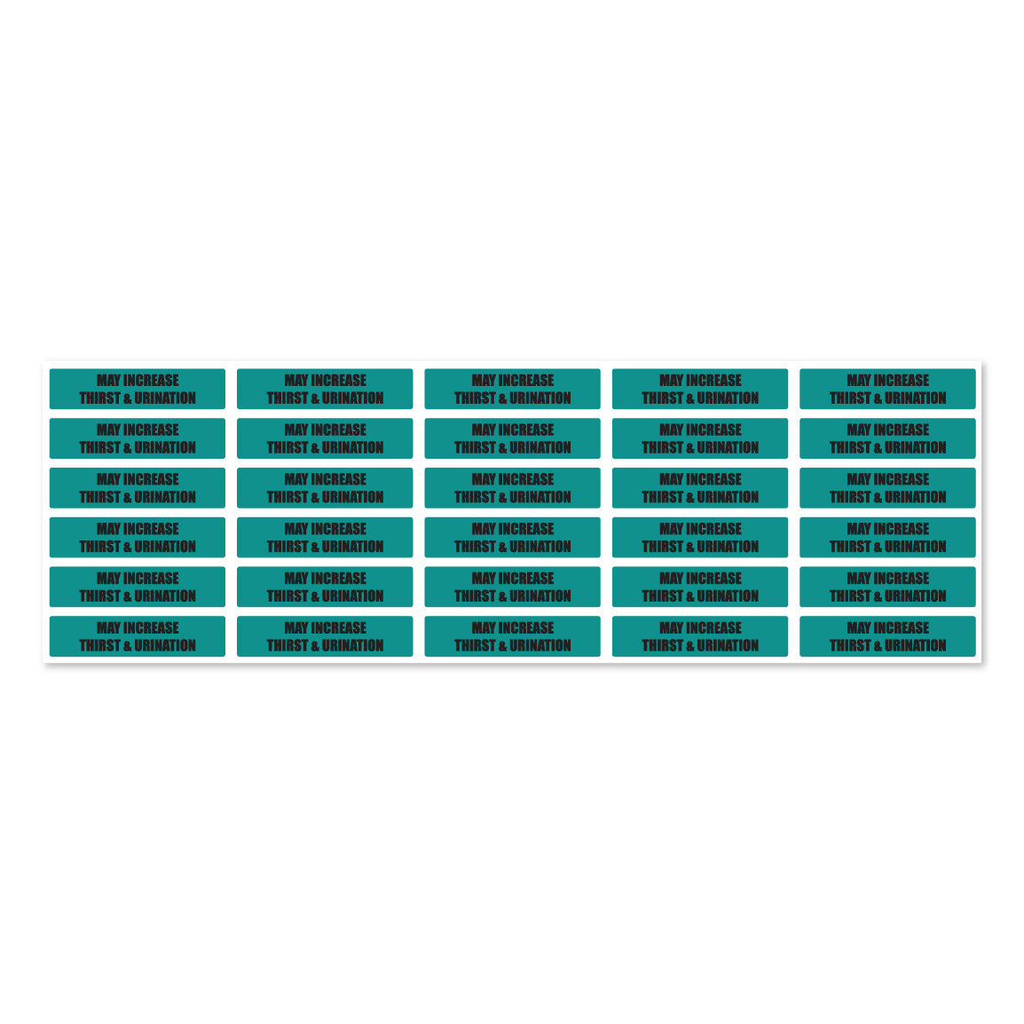 1.63 x 0.38 inch | Veterinary & Medication: May Increase Thirst & Urination Stickers