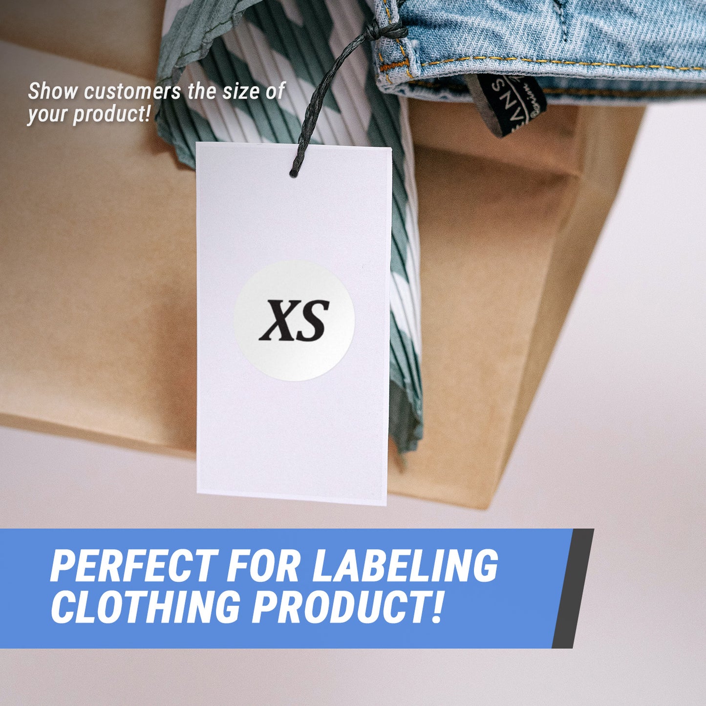 1.25 inch | Shoe & Clothing Size: (XS) X-Small Stickers