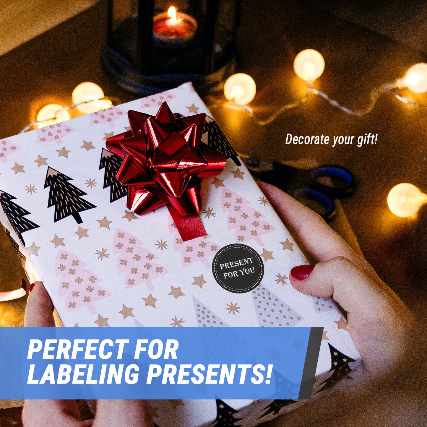 1.5 inch | Retail & Sales: Present for You Stickers