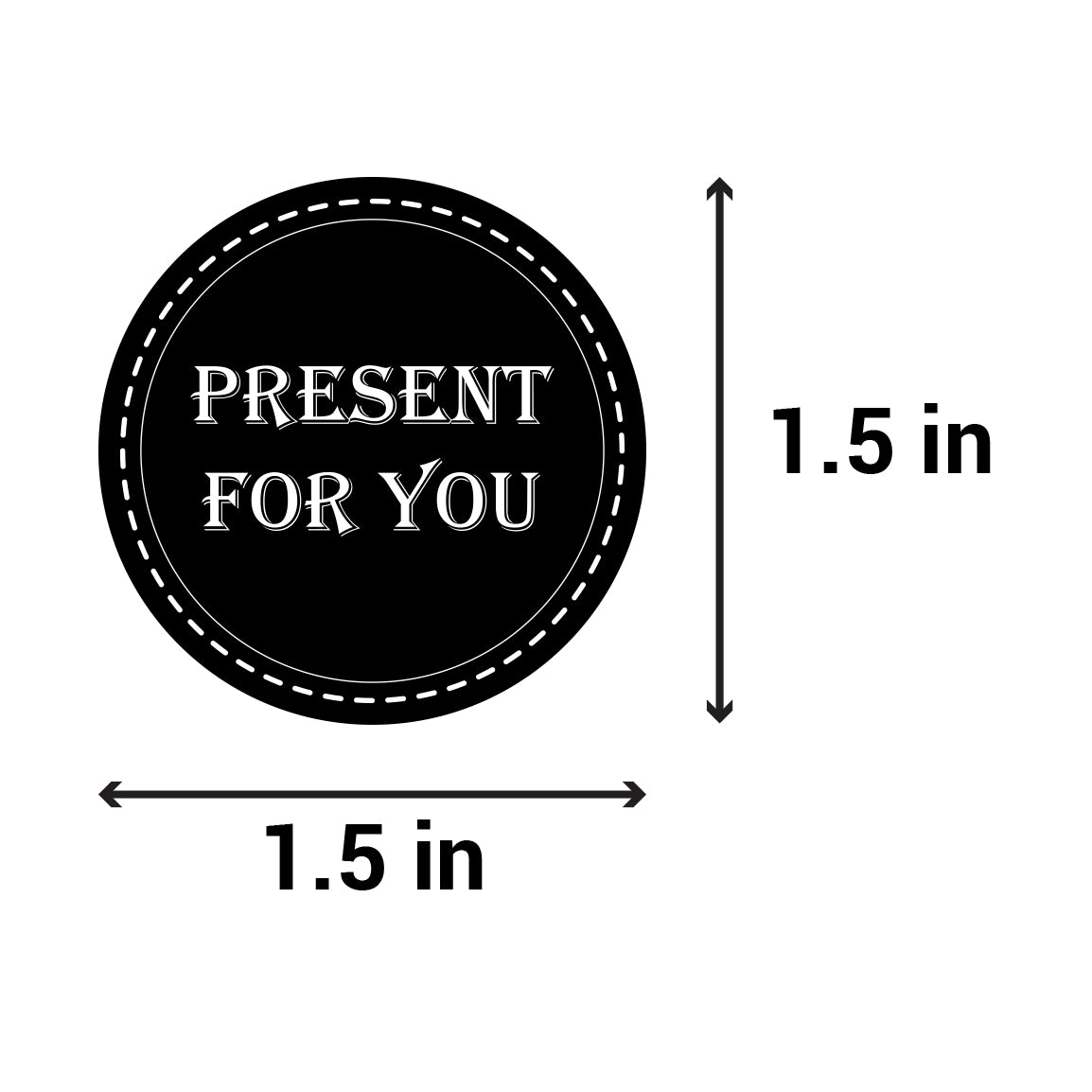 1.5 inch | Retail & Sales: Present for You Stickers