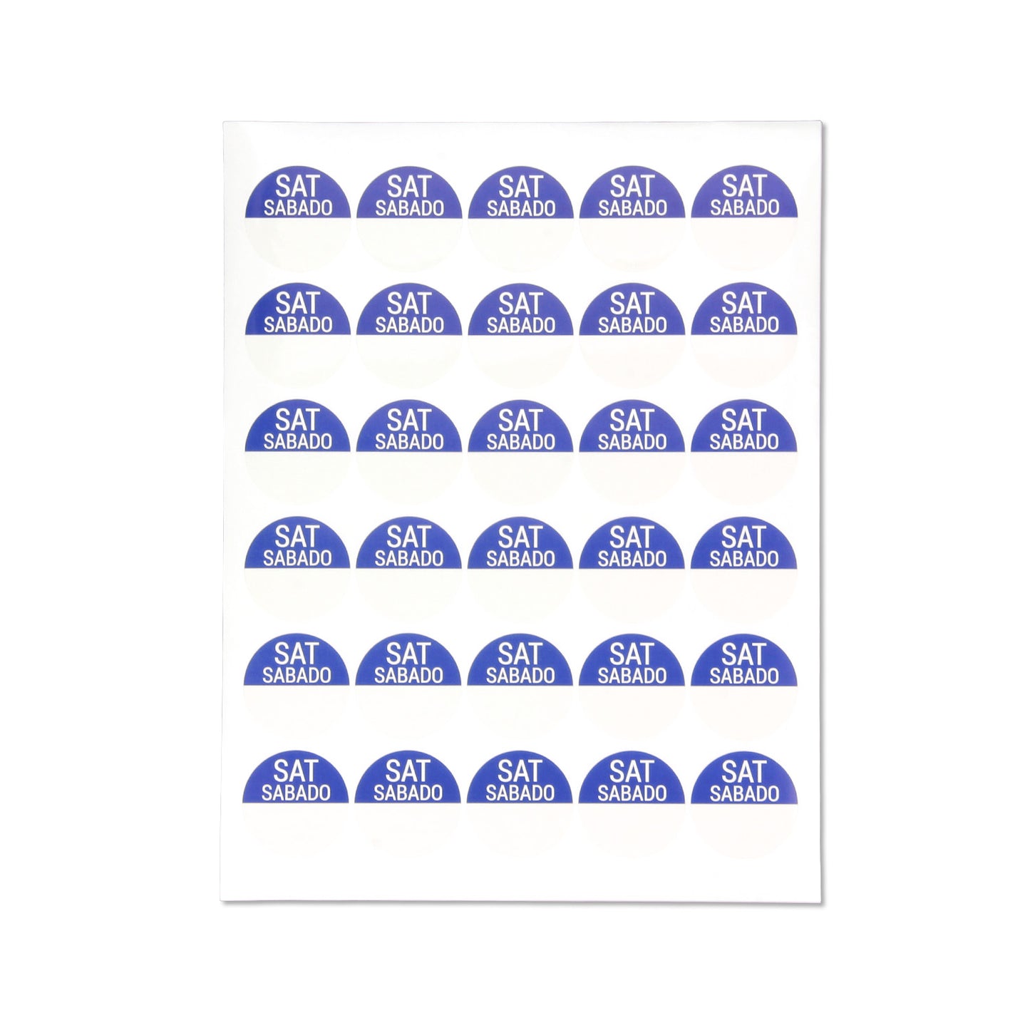 1.5 inch | Days of the Week: Sabado / Saturday Stickers