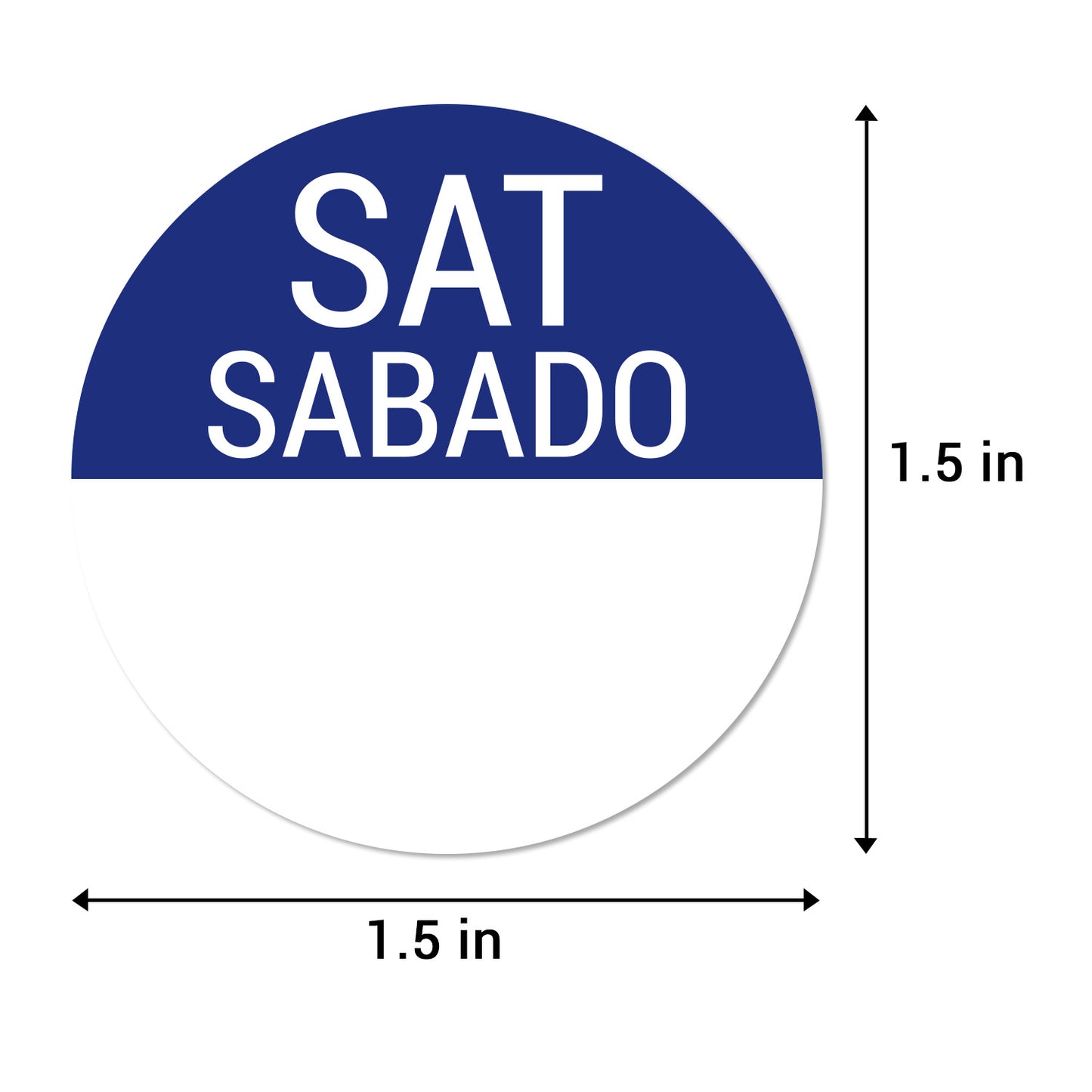 1.5 inch | Days of the Week: Sabado / Saturday Stickers
