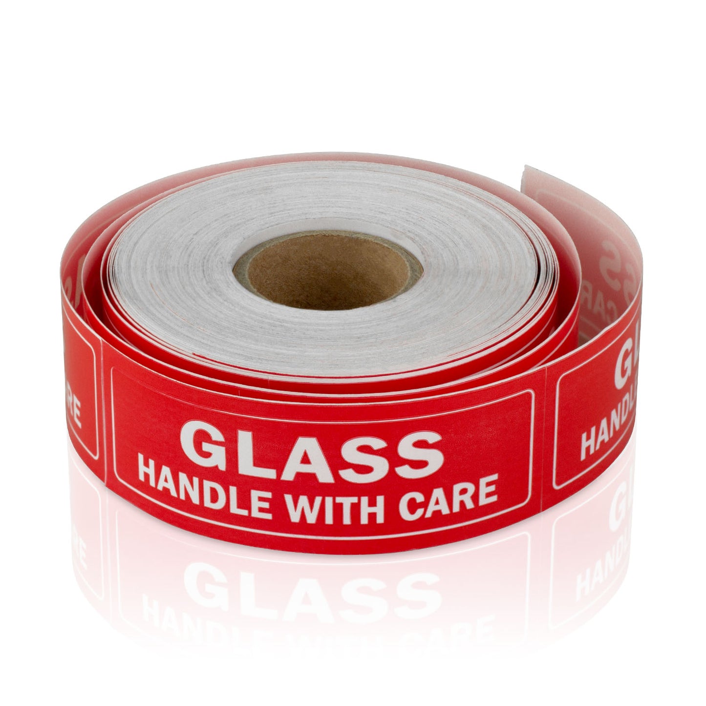 3 x 1 inch | Shipping & Handling: Glass Handle with Care Stickers