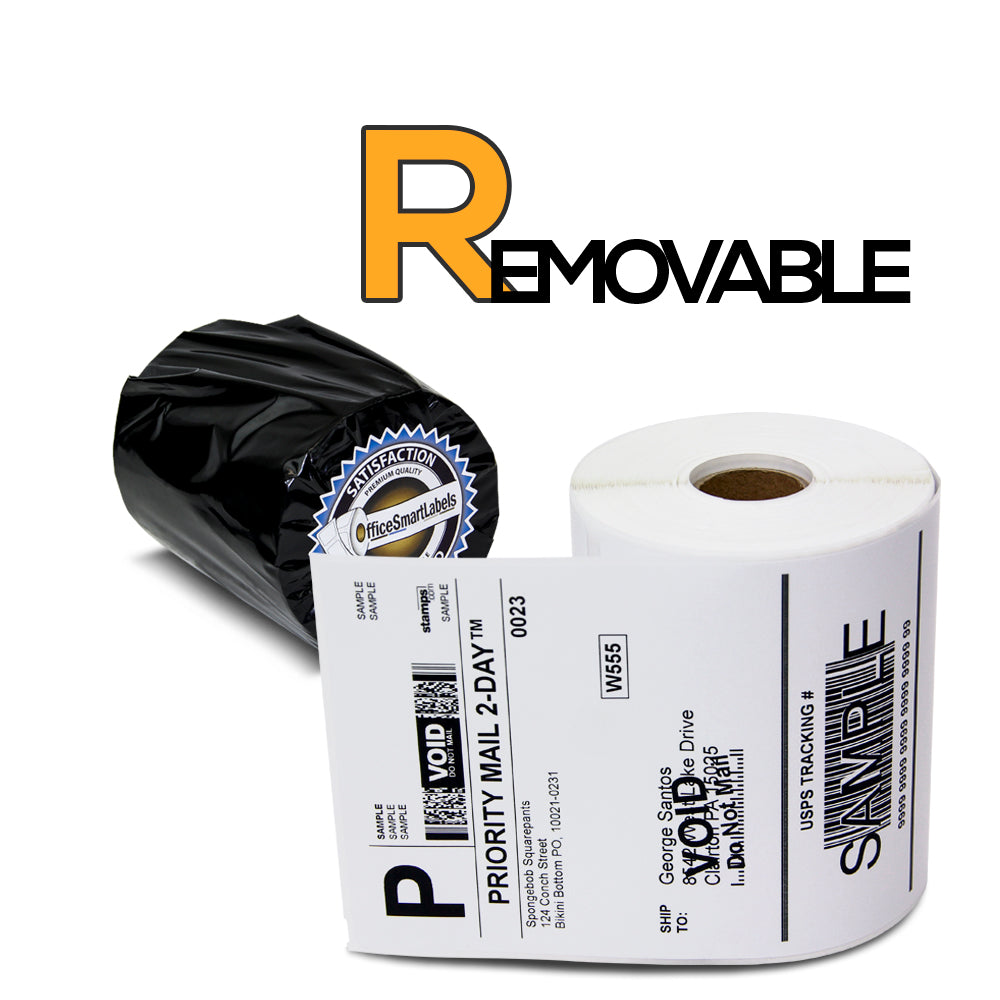 4 x 6 inch | Dymo 1744907 Compatible - Removable 4XL Shipping Labels