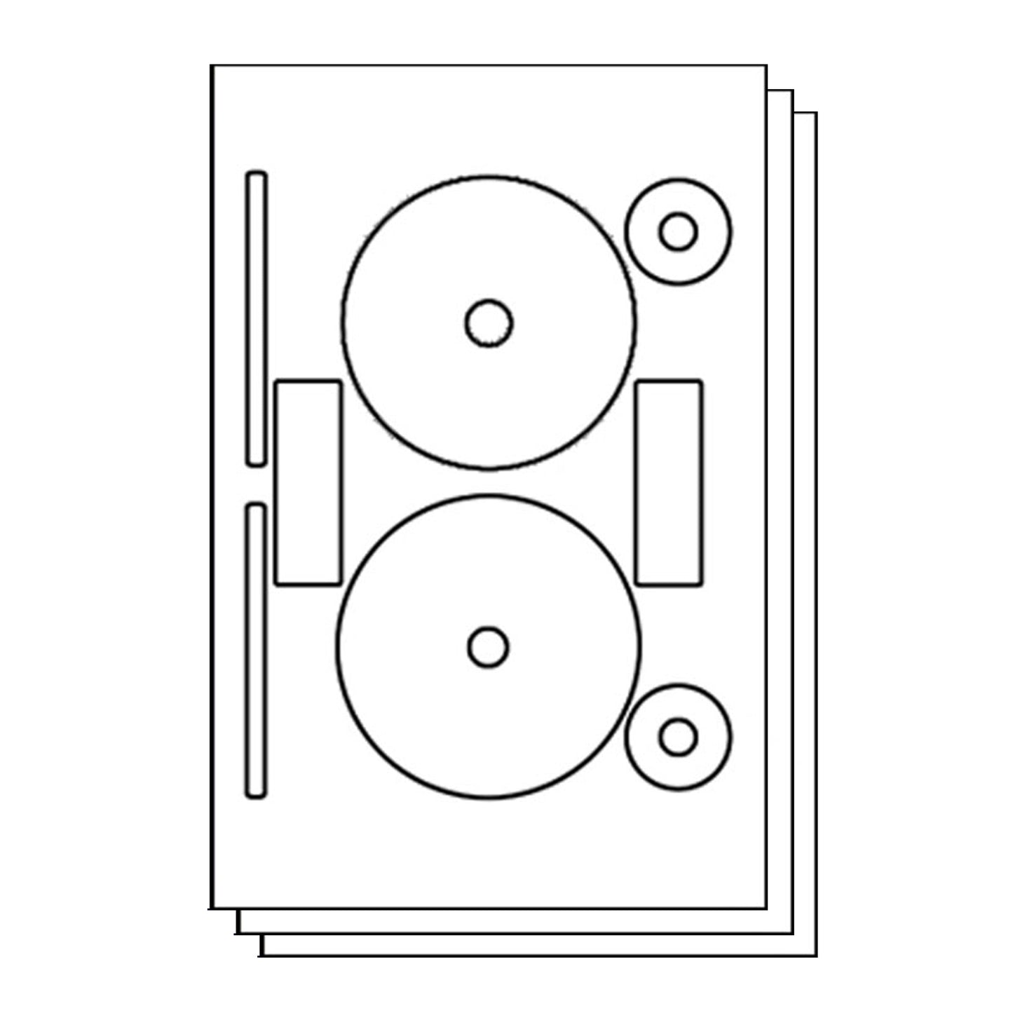 Neato CLP-192355 Compatible CD & DVD Labels for Inkjet & Laser Printers