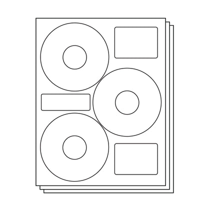 Neato CLP-192301 Compatible CD & DVD Labels for Inkjet & Laser Printers