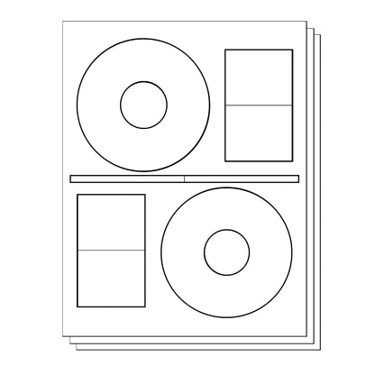 Stomper Pro Full Face CD & DVD Labels for Inkjet & Laser Printers