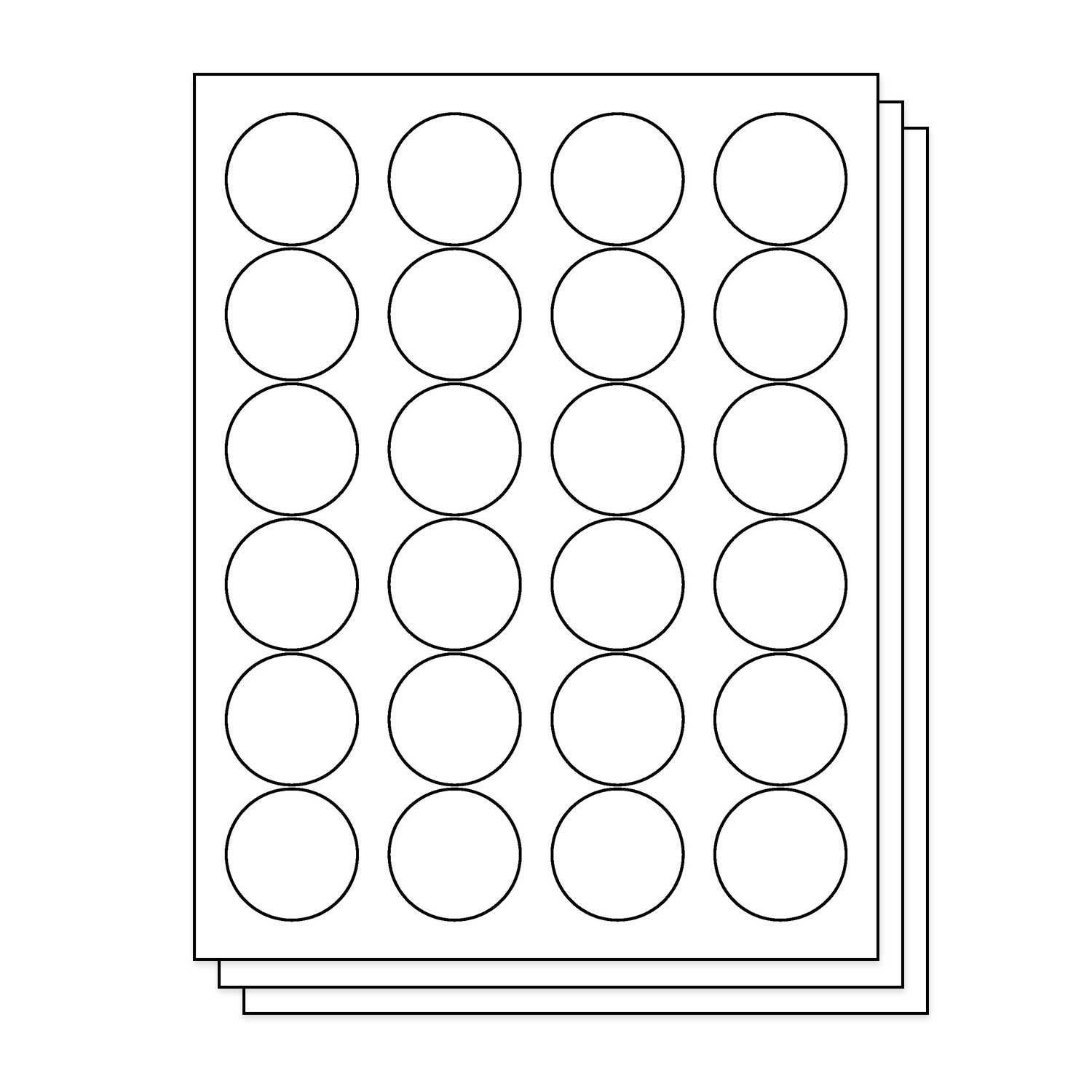 Labels 24up 24UP | 1.67 inch Blank Circle Labels - 24 Labels per Sheet ...