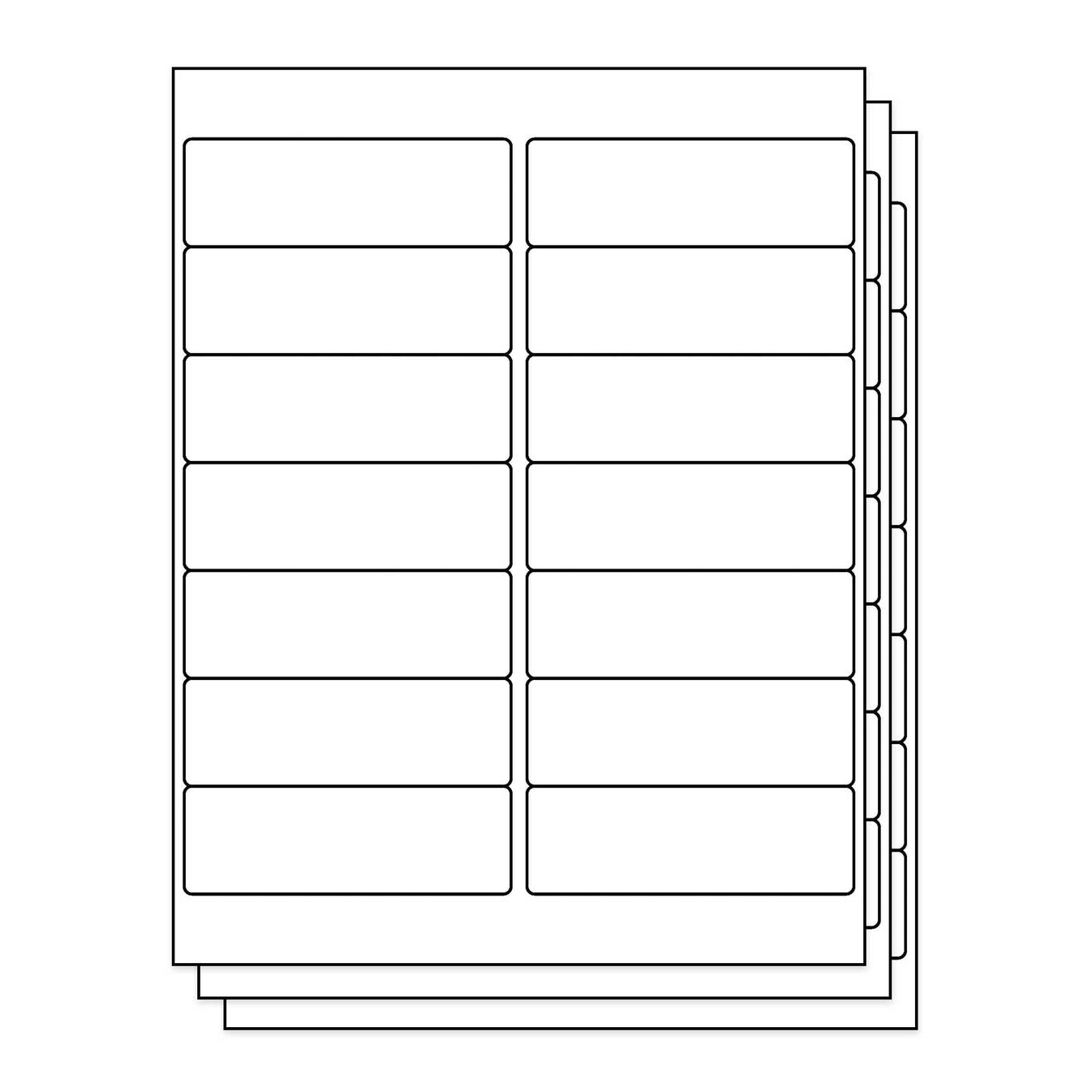 14UP | 4 x 1.33 inch Blank Rectangle Labels - 14 Labels per Sheet ...