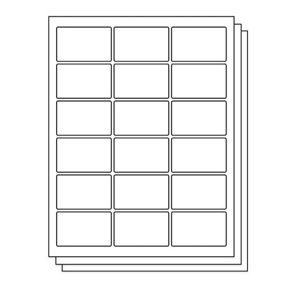 18UP | 2.5 x 1.563 inch Blank  Rectangle Labels - 18 Labels per Sheet