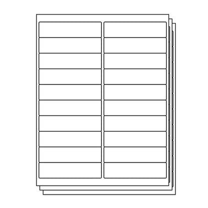 20UP | 4 x 1 inch Blank Rectangle Labels - 20 Labels per Sheet
