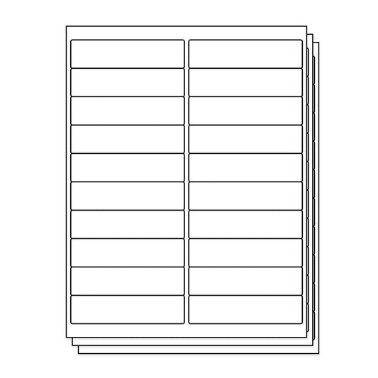 20UP | 4 x 1 inch Blank Rectangle Labels - 20 Labels per Sheet