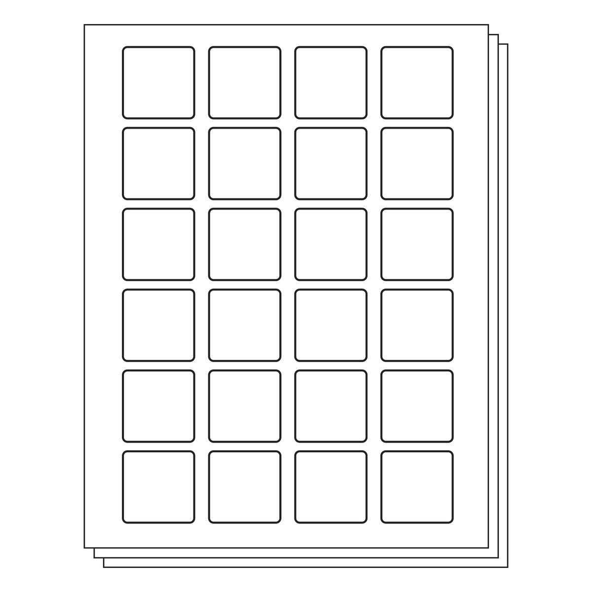 Labels 24up 24UP |1.5 x 1.5 inch Blank Rectangle Labels - 24 Labels per Sheet ...