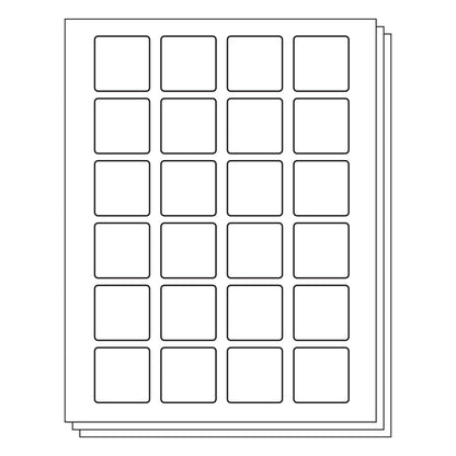 24UP |1.5 x 1.5 inch Blank Rectangle Labels - 24 Labels per Sheet ...