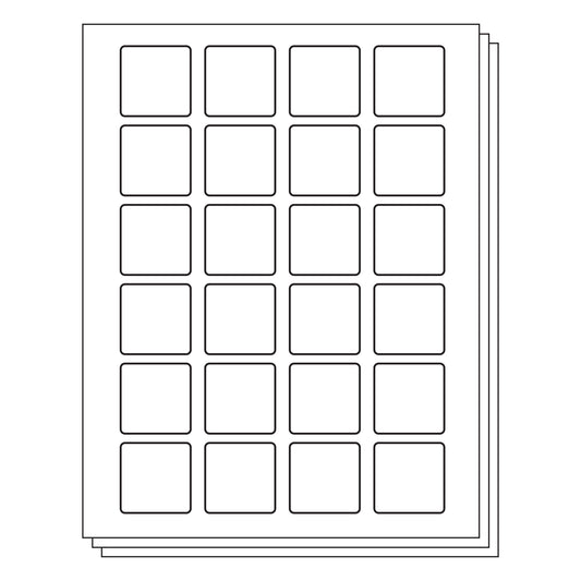 24UP |1.5 x 1.5 inch Blank Rectangle Labels - 24 Labels per Sheet