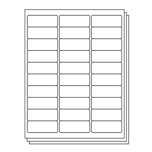30UP | 2.625 x 1 inch Blank Rectangle Labels - 30 Labels on Sheet