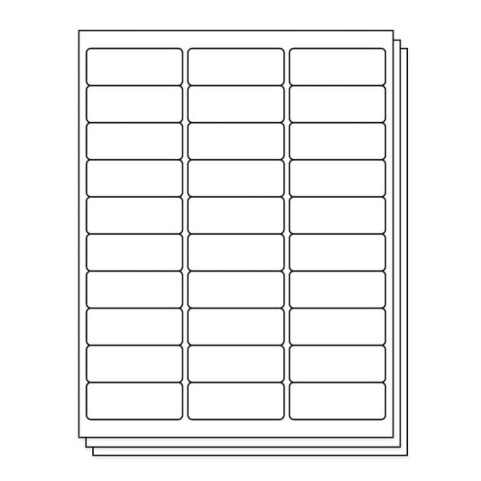 30UP | 2.625 x 1 inch Blank Rectangle Labels - 30 Labels on Sheet