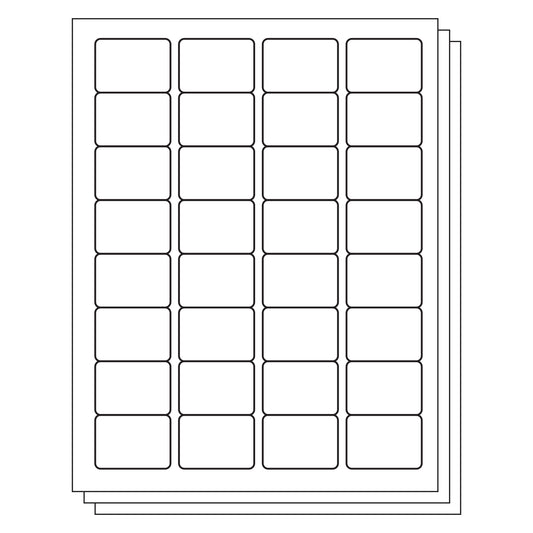 32UP | 1.75 x 1.25 inch Blank Rectangle Labels - 32 Labels per Sheet