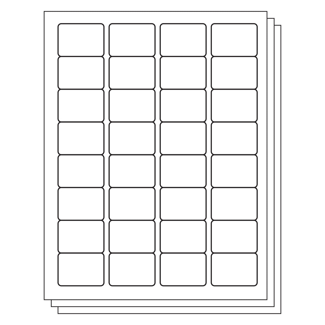 32UP | 1.75 x 1.25 inch Blank Rectangle Labels - 32 Labels per Sheet ...