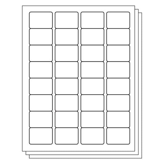 32UP | 1.75 x 1.25 inch Blank Rectangle Labels - 32 Labels per Sheet