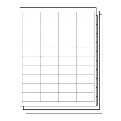 40UP | 2 x 1 inch Blank Rectangle Labels - 40 Labels per Sheets