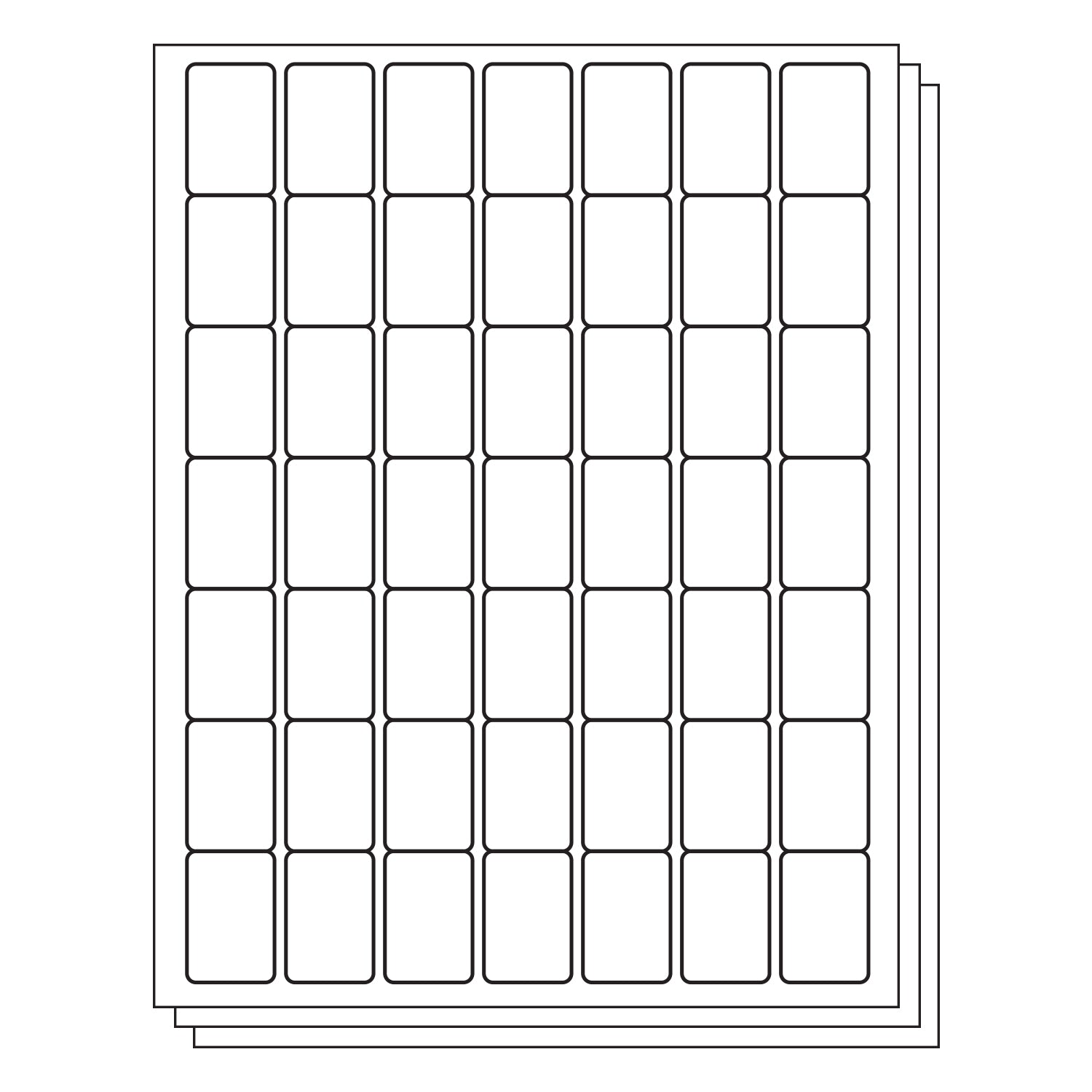 49UP | 1 x 1.5 inch Blank Rectangle Labels - 49 Labels per Sheet ...