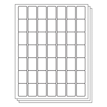 49UP  | 1 x 1.5 inch Blank Rectangle Labels - 49 Labels per Sheet