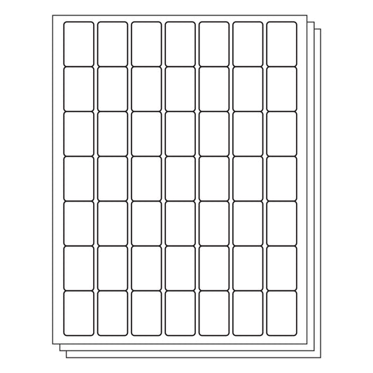 49UP  | 1 x 1.5 inch Blank Rectangle Labels - 49 Labels per Sheet