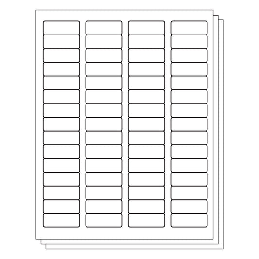 60UP | 1.75 x 0.66 inch Blank Rectangle Labels - 60 Labels per Sheet