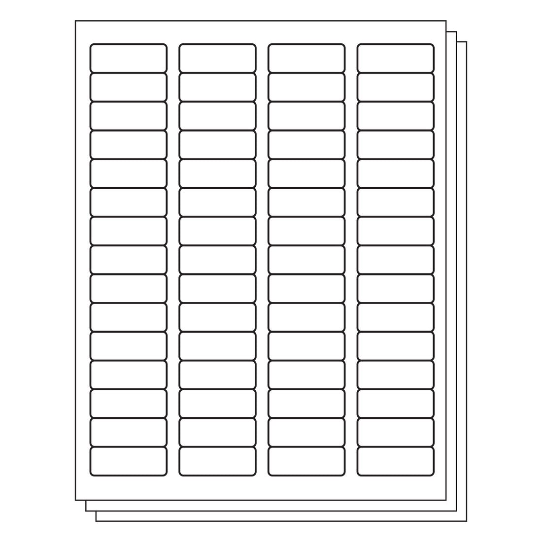 60UP | 1.75 x 0.66 inch Blank Rectangle Labels - 60 Labels per Sheet ...