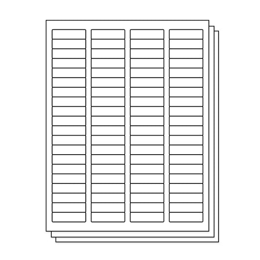 80UP | 1.75 x 0.5 inch Blank Rectangle Labels - 80 Labels per Sheets