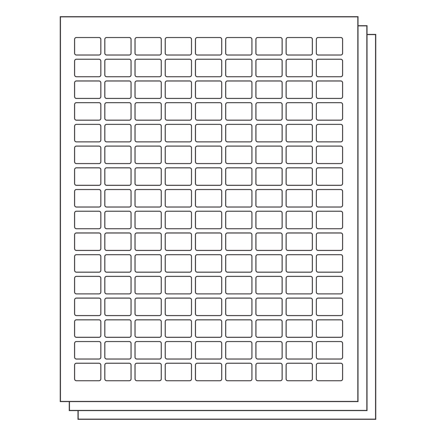 144UP | 0.75 x 0.5 inch Blank Rectangle Labels - 144 Labels per Sheet