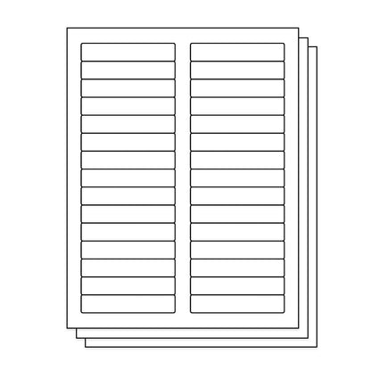 30UP | 3.4375 x 0.65625 inch Blank Rectangle Labels - 30 Labels per Sheet