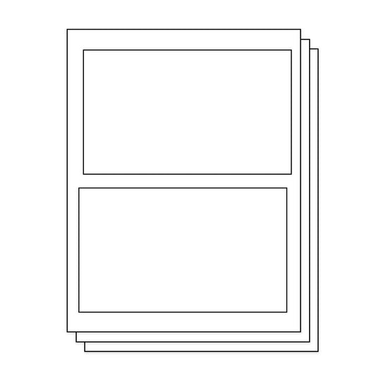2UP | 7.375 x 4.5 inch Blank PayPal Online Postage Labels
